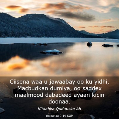 Picture 03 - Yooxanaa 2:19 SOM - Ciisena waa u jawaabay oo ku yidhi, Macbudkan - Bible Verse Picture