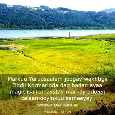 Picture 03 - Yooxanaa 2:23 SOM - Markuu Yeruusaalem joogay wakhtigii Iiddii - Bible Verse Picture