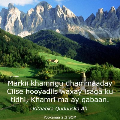 Picture 03 - Yooxanaa 2:3 SOM - Markii khamrigu dhammaaday Ciise hooyadiis waxay - Bible Verse Picture