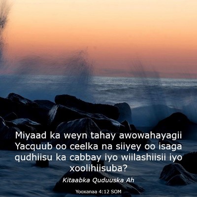 Picture 03 - Yooxanaa 4:12 SOM - Miyaad ka weyn tahay awowahayagii Yacquub oo - Bible Verse Picture