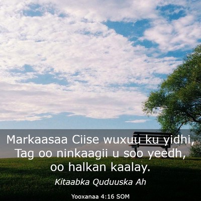 Picture 03 - Yooxanaa 4:16 SOM - Markaasaa Ciise wuxuu ku yidhi, Tag oo ninkaagii - Bible Verse Picture