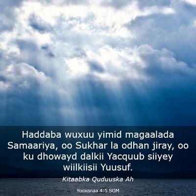 Picture 03 - Yooxanaa 4:5 SOM - Haddaba wuxuu yimid magaalada Samaariya, oo - Bible Verse Picture