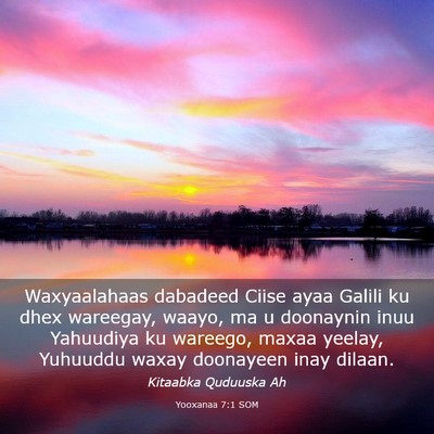 Picture 03 - Yooxanaa 7:1 SOM - Waxyaalahaas dabadeed Ciise ayaa Galili ku dhex - Bible Verse Picture