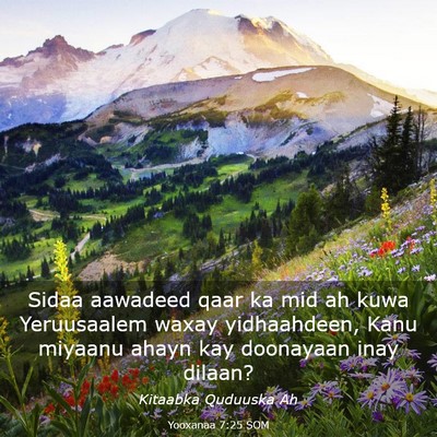 Picture 03 - Yooxanaa 7:25 SOM - Sidaa aawadeed qaar ka mid ah kuwa Yeruusaalem - Bible Verse Picture