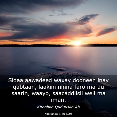 Picture 03 - Yooxanaa 7:30 SOM - Sidaa aawadeed waxay dooneen inay qabtaan, - Bible Verse Picture