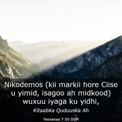 Picture 03 - Yooxanaa 7:50 SOM - Nikodemos (kii markii hore Ciise u yimid, isagoo - Bible Verse Picture