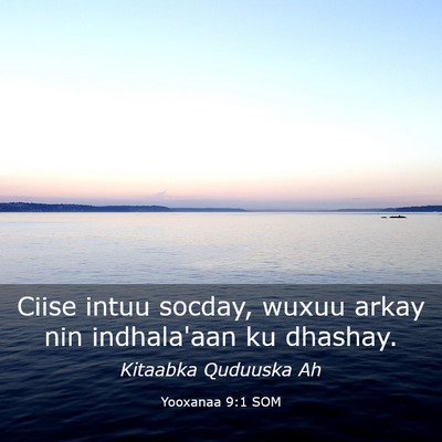Picture 03 - Yooxanaa 9:1 SOM - Ciise intuu socday, wuxuu arkay nin indhala'aan - Bible Verse Picture