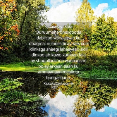 Picture 04 - 1 Butros 2:12 SOM - Quruumaha dhexdooda dabiicad wanaagsan ku dhaqma, - Bible Verse Picture