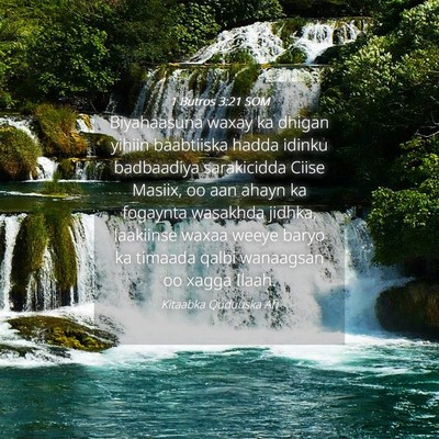 Picture 04 - 1 Butros 3:21 SOM - Biyahaasuna waxay ka dhigan yihiin baabtiiska - Bible Verse Picture