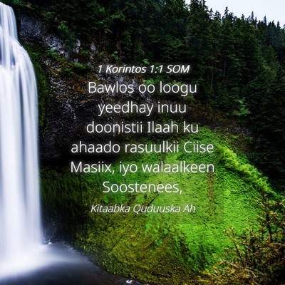 Picture 04 - 1 Korintos 1:1 SOM - Bawlos oo loogu yeedhay inuu doonistii Ilaah ku - Bible Verse Picture