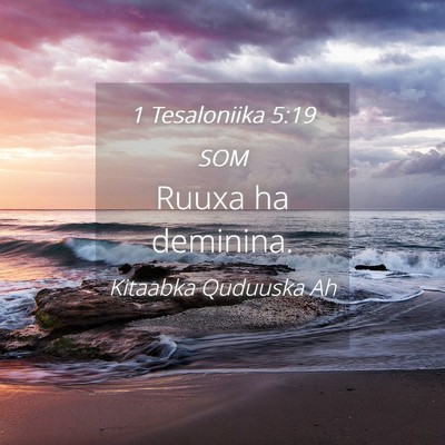 Picture 04 - 1 Tesaloniika 5:19 SOM - Ruuxa ha - Bible Verse Picture