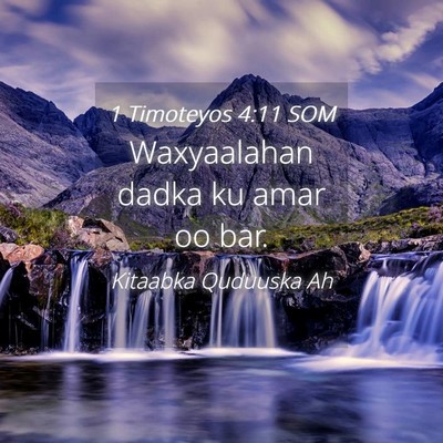 Picture 04 - 1 Timoteyos 4:11 SOM - Waxyaalahan dadka ku amar oo - Bible Verse Picture