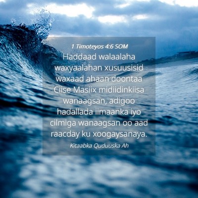 Picture 04 - 1 Timoteyos 4:6 SOM - Haddaad walaalaha waxyaalahan xusuusisid waxaad - Bible Verse Picture