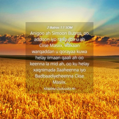 Picture 04 - 2 Butros 1:1 SOM - Anigoo ah Simoon Butros, oo addoon iyo rasuulba u - Bible Verse Picture