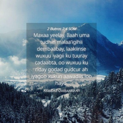 Picture 04 - 2 Butros 2:4 SOM - Maxaa yeelay, Ilaah uma tudhin malaa'igihii - Bible Verse Picture