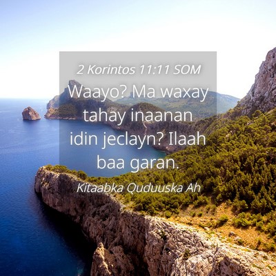 Picture 04 - 2 Korintos 11:11 SOM - Waayo? Ma waxay tahay inaanan idin jeclayn? Ilaah - Bible Verse Picture