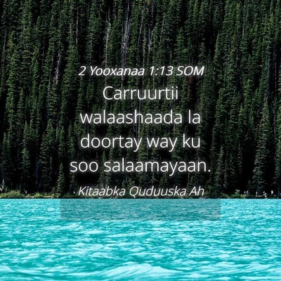 Picture 04 - 2 Yooxanaa 1:13 SOM - Carruurtii walaashaada la doortay way ku soo - Bible Verse Picture