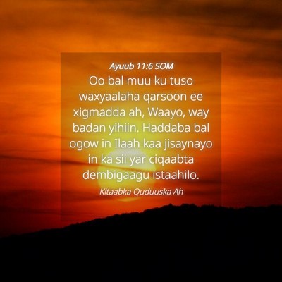 Picture 04 - Ayuub 11:6 SOM - Oo bal muu ku tuso waxyaalaha qarsoon ee xigmadda - Bible Verse Picture