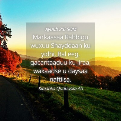 Picture 04 - Ayuub 2:6 SOM - Markaasaa Rabbigu wuxuu Shayddaan ku yidhi, Bal - Bible Verse Picture