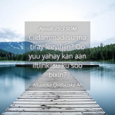 Picture 04 - Ayuub 25:3 SOM - Ciidammadiisu ma tiray leeyihiin? Oo yuu yahay - Bible Verse Picture