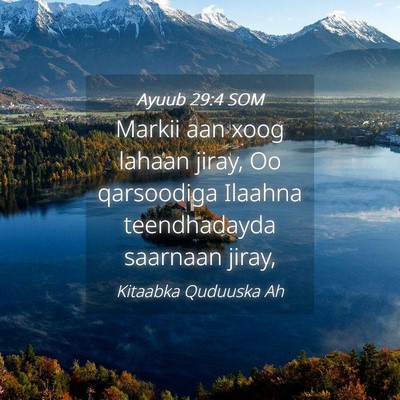 Picture 04 - Ayuub 29:4 SOM - Markii aan xoog lahaan jiray, Oo qarsoodiga - Bible Verse Picture