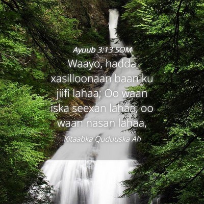Picture 04 - Ayuub 3:13 SOM - Waayo, hadda xasilloonaan baan ku jiifi lahaa; Oo - Bible Verse Picture