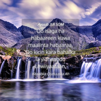 Picture 04 - Ayuub 3:8 SOM - Oo isaga ha habaareen kuwa maalinta habaaraa, Oo - Bible Verse Picture