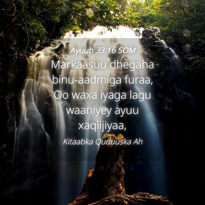 Picture 04 - Ayuub 33:16 SOM - Markaasuu dhegaha binu-aadmiga furaa, Oo waxa - Bible Verse Picture