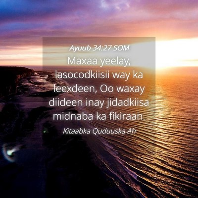 Picture 04 - Ayuub 34:27 SOM - Maxaa yeelay, lasocodkiisii way ka leexdeen, Oo - Bible Verse Picture