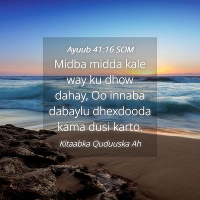 Picture 04 - Ayuub 41:16 SOM - Midba midda kale way ku dhow dahay, Oo innaba - Bible Verse Picture