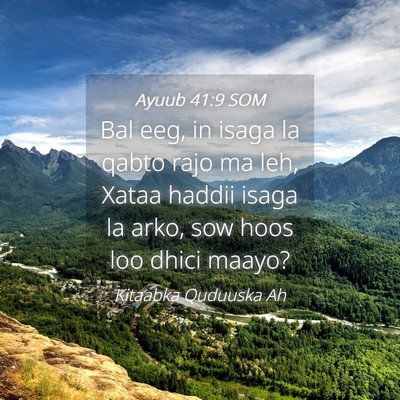 Picture 04 - Ayuub 41:9 SOM - Bal eeg, in isaga la qabto rajo ma leh, Xataa - Bible Verse Picture