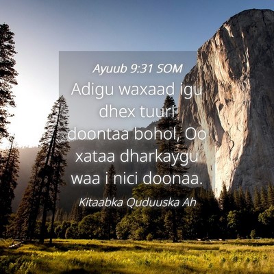 Picture 04 - Ayuub 9:31 SOM - Adigu waxaad igu dhex tuuri doontaa bohol, Oo - Bible Verse Picture