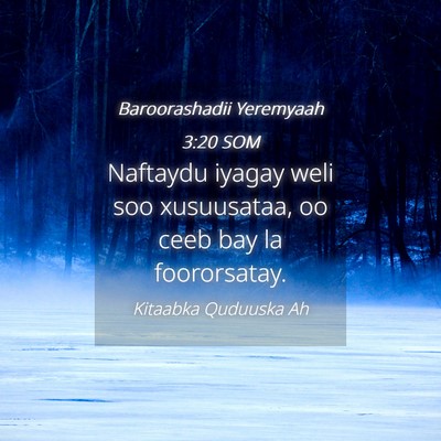 Picture 04 - Baroorashadii Yeremyaah 3:20 SOM - Naftaydu iyagay weli soo xusuusataa, oo ceeb bay - Bible Verse Picture