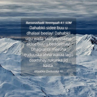 Picture 04 - Baroorashadii Yeremyaah 4:1 SOM - Dahabkii sidee buu u dhalaal beelay! Dahabkii ugu - Bible Verse Picture