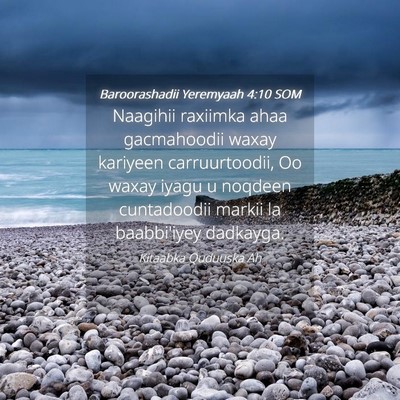 Picture 04 - Baroorashadii Yeremyaah 4:10 SOM - Naagihii raxiimka ahaa gacmahoodii waxay kariyeen - Bible Verse Picture