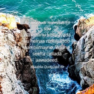 Picture 04 - Baroorashadii Yeremyaah 5:9 SOM - Waxaannu kibistayada ku helnaa naftayadoo aan - Bible Verse Picture
