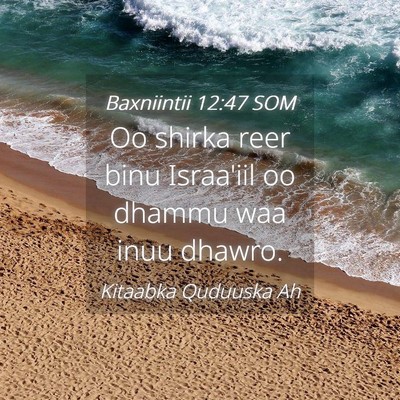 Picture 04 - Baxniintii 12:47 SOM - Oo shirka reer binu Israa'iil oo dhammu waa inuu - Bible Verse Picture