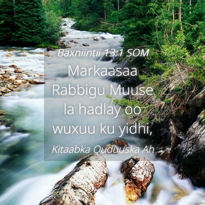 Picture 04 - Baxniintii 13:1 SOM - Markaasaa Rabbigu Muuse la hadlay oo wuxuu ku - Bible Verse Picture