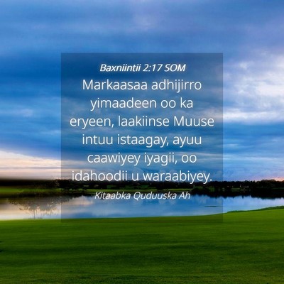Picture 04 - Baxniintii 2:17 SOM - Markaasaa adhijirro yimaadeen oo ka eryeen, - Bible Verse Picture