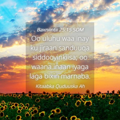 Picture 04 - Baxniintii 25:15 SOM - Oo uluhu waa inay ku jiraan sanduuqa - Bible Verse Picture