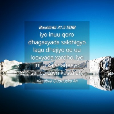 Picture 04 - Baxniintii 31:5 SOM - iyo inuu qoro dhagaxyada saldhigyo lagu dhejiyo - Bible Verse Picture