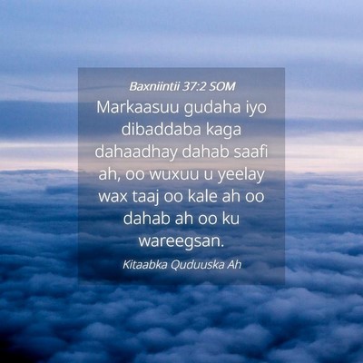 Picture 04 - Baxniintii 37:2 SOM - Markaasuu gudaha iyo dibaddaba kaga dahaadhay - Bible Verse Picture