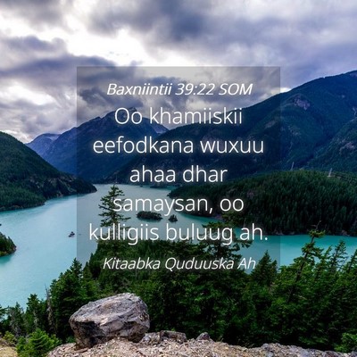Picture 04 - Baxniintii 39:22 SOM - Oo khamiiskii eefodkana wuxuu ahaa dhar samaysan, - Bible Verse Picture