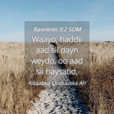 Picture 04 - Baxniintii 9:2 SOM - Waayo, haddii aad sii dayn weydo, oo aad sii - Bible Verse Picture