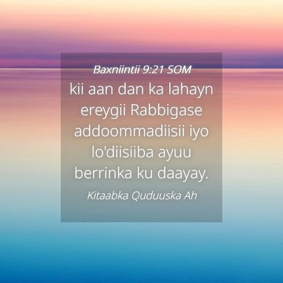 Picture 04 - Baxniintii 9:21 SOM - kii aan dan ka lahayn ereygii Rabbigase - Bible Verse Picture