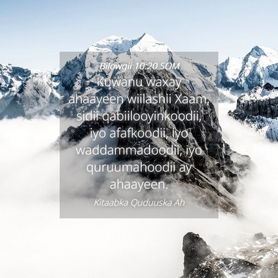 Picture 04 - Bilowgii 10:20 SOM - Kuwanu waxay ahaayeen wiilashii Xaam, sidii - Bible Verse Picture