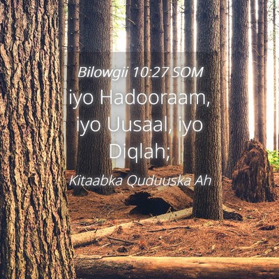 Picture 04 - Bilowgii 10:27 SOM - iyo Hadooraam, iyo Uusaal, iyo - Bible Verse Picture