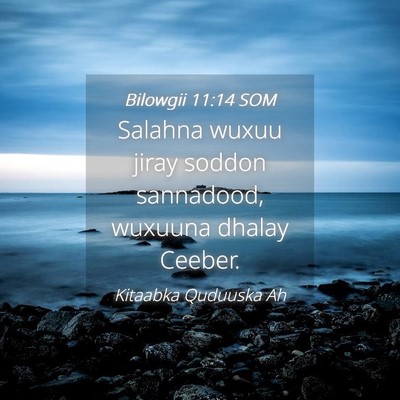Picture 04 - Bilowgii 11:14 SOM - Salahna wuxuu jiray soddon sannadood, wuxuuna - Bible Verse Picture