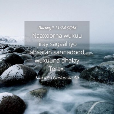 Picture 04 - Bilowgii 11:24 SOM - Naaxoorna wuxuu jiray sagaal iyo labaatan - Bible Verse Picture