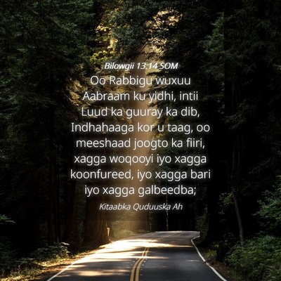 Picture 04 - Bilowgii 13:14 SOM - Oo Rabbigu wuxuu Aabraam ku yidhi, intii Luud ka - Bible Verse Picture